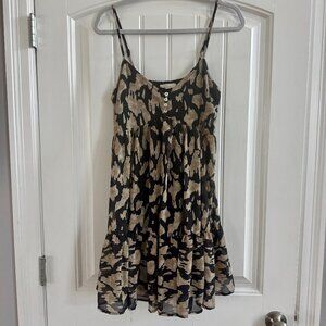 Enro Black and Brown Sleeveless babydoll dress